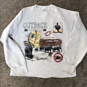 Vintage cropped crew neck sweater